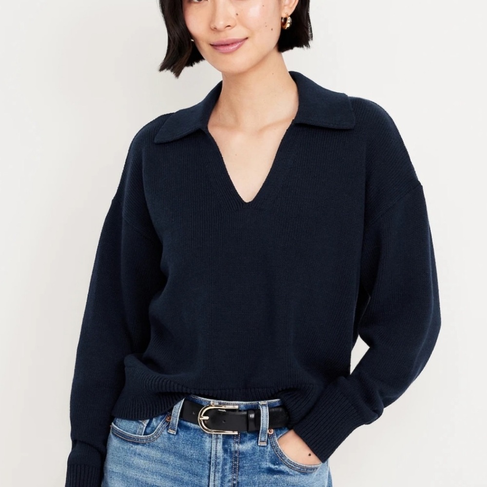 Old Navy Navy Blue Collared Sweater Size 3XL